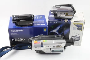 Vintage Handheld Video Cameras Inc Sony DCR-TRV120E & Sony HDR-HC7E Working x 3 - Picture 1 of 4