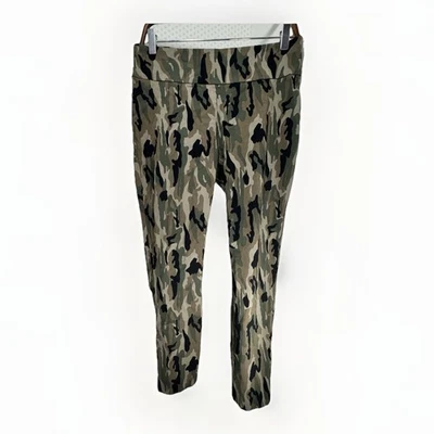 Женские эластичные камуфляжные брюки-капри размер 10 оливковый зеленый - Изображение 1 из 4