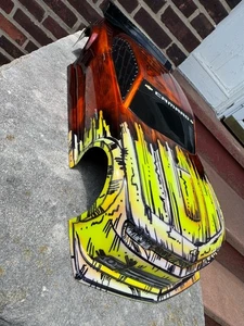 CUSTOM PAINTED RC BODY, CAMARO Z/28, 190MM TC, CARTOON / CANDY ORANGE / FLAMES - Bild 1 von 11