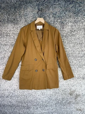 Blazer Elizabeth and James Mujer Pequeño Marrón Camel Doble Pecho Elástico Foto 1 de 4