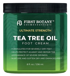 , Athletes Foot Cream with Tea Tree Oil, Aloe & Spearmint - Hydrates, Softens... - Picture 1 of 8