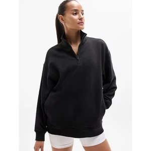 Neu mit Etikett Athleta Forever Fleece 1/4-Reißverschluss Sweatshirt Damen Medium Athleisure minimal - Bild 1 von 11
