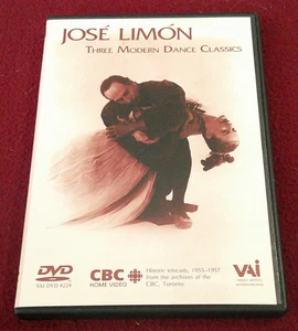 Jose Limon: Three Modern Dance Classics DVD Historic Telecasts 1955-1957 CBC - Picture 1 of 1