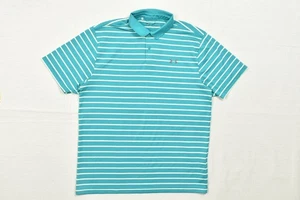 Under Armour Men's Polo Size L Loose Heatgear Striped Blue Golf Stretch - Picture 1 of 9