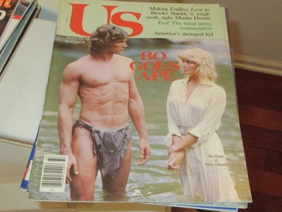 Bo Derek , US Magazine , Aug. 18 , 1981 , Miles O'Keeffe, Bo Goes Ape - Image 1 of 2