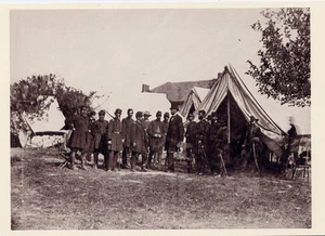 President Lincoln on Battlefield Antietam Oct 1862 Photo Gardner Postcard 4x6 - Picture 1 of 1