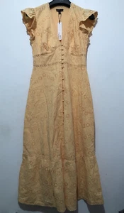 Nobody’s Child Organic Cotton Azalia Broderie Woven Midi Dress UK 10 £85 - Picture 1 of 13