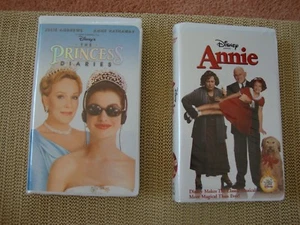 Disney's THE PRINCESS DIARIES & ANNIE VHS MOVIES - Picture 1 of 2