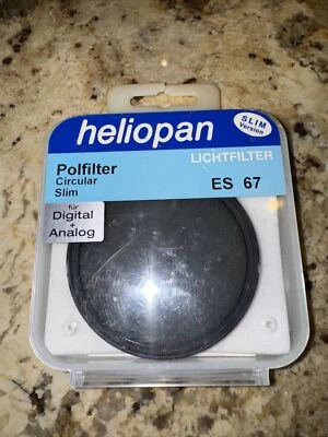 HELIOPAN Circular Polarizer Filter ES67 67mm Brass Threaded Made in Germany EUC - Image 1 of 2