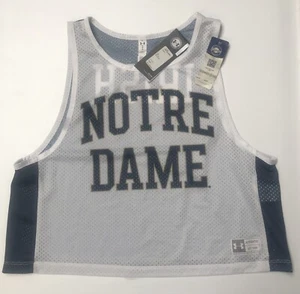 Camiseta sin mangas Under Armour College Notre Dame para mujer de malla talla mediana irlandesa - Imagen 1 de 8
