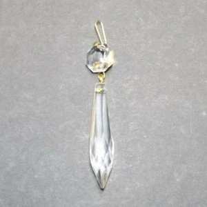 2" CLEAR PRISM CRYSTAL U-DROP WITH 1/2" JEWEL BRASS PINS FOR CHANDELIER 64101J - Picture 1 of 4