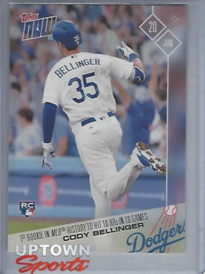 2017 Topps Now #272-Cody Bellinger-1st Rookie in MLB History to Hit 10 HRs in 10 - Image 1 of 2