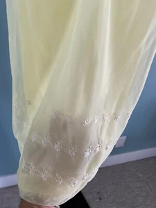 Vintage Tricot Nylon 50s Vasarette CHIFFON LACE Sheer Babydoll Nightgown Size S - Picture 1 of 6