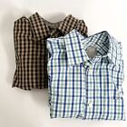 Lot de 2 chemises à manches longues boutonnées pour hommes Gap taille M coton à carreaux décontractées