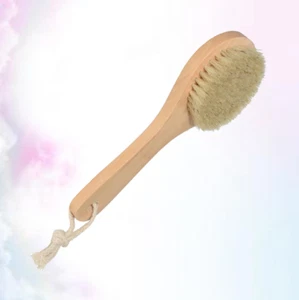 Wooden Shower Bath Brush For Body Cleaning Short Handle Shower Bath Wooden - Picture 1 of 3