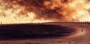 Öl Martin Johnson Heade - Rye Beach mit Sturmlandschaft kostenloser Versand Leinwand @ - Bild 1 von 1