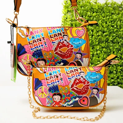 Betty Boop Cartera Damas Bandolera Cuero Vegano Mini Bolso Conjunto Regalo Nuevo Foto 1 de 4
