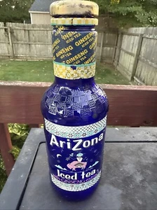 Vintage Kobaltblau Arizona Eistee mit Ginseng Extrakt 20oz. Sammelflasche - Bild 1 von 11