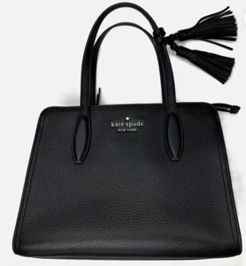 Borsa a tracolla Kate Spade Rowe piccola in pelle con zip superiore nera - Foto 1 di 3