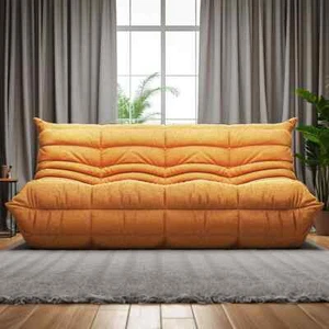 Three-seat Sofa Caterpillar Lazy Sofa Beanbag Chair Cloud Couch For Living Room - Picture 1 of 6