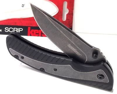 KERSHAW KS1312 Black SCRIP Spring Open Assisted Tactical Folding Pocket Knife