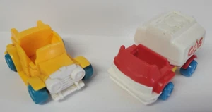 Vintage Little People Gas Truck and Car. Gas Pump / Tanker. Car with Tow Hitch - Picture 1 of 6