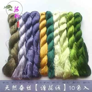Common color set 100%real natural mulberry silk,hand-dyed embroidery silk thread - Picture 1 of 28