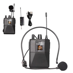 Drahtloses Mikrofon Headset Mikrofon UHF Sender Und Empfänger Lavalier-Mikrofon - Bild 1 von 13