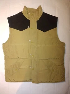 Men's Vest Route 66 Button And Zip Up Light Brown Dark Brown Cordarou Shoulder - Picture 1 of 3