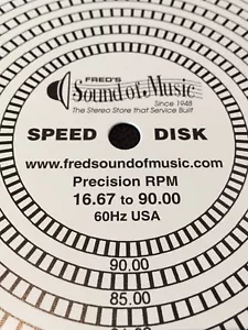 Record Player Strobe Mat Made In USA 60Hz ALL Speed Disc Best Accuracy sku6398 - Picture 1 of 12