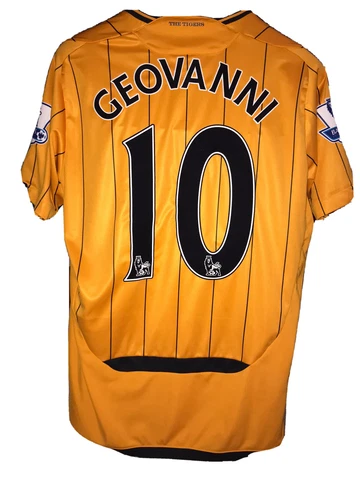 Deiberson Geovanni 2009/10 Hull City Home Jersey Shirt Kit With Patches Cover