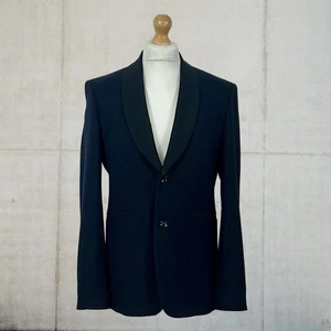 Hübscher grüner Leopardenmuster Black Label Wollmischung komplett gefüttert Smoking in Marine - Bild 1 von 22