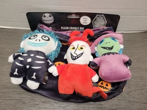 Nightmare Before Christmas Plush Crinkle Bag With Lock Shock Barrel By Fetch  - Picture 1 of 16