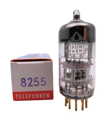 TELEFUNKEN 8255 E88C Tubo Valvola Pin Oro NOS Con Scatola