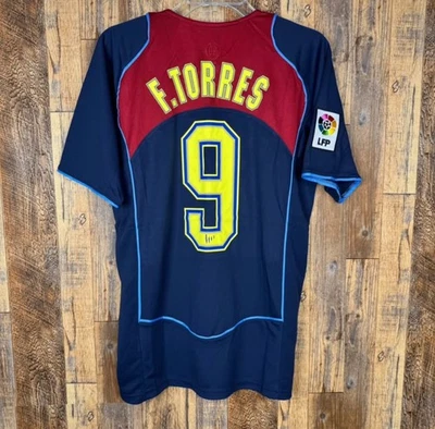 Camiseta de fútbol visitante para hombre Atlético de Madrid 2004-05 M TORRES #9 Nike Foto 1 de 4