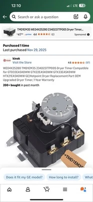 Control temporizador secadora GE WE04X25280 Foto 1 de 4