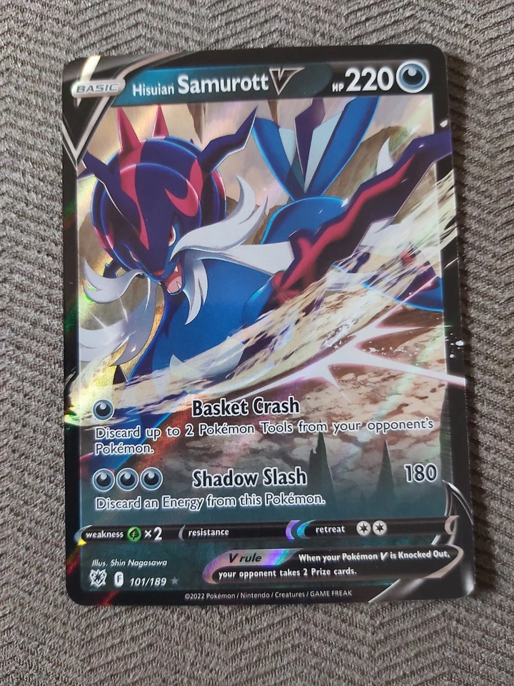 Hisuian Samurott V 101/189 - Swsh10: Astral Radiance - Holo - Pokemon TCG - NM  - Image 1 of 2
