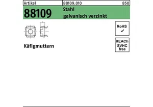 Reyher Käfigmutter R 88109 M 5 - 8 / 9,5 Stahl galvanisch verzinkt - Bild 1 von 1