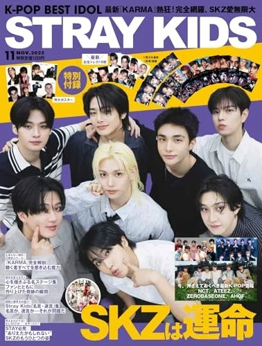 K-POP BEST IDOL November 2025 STRAY KIDS Magazine Japanese Unopened New - Image 1 of 1
