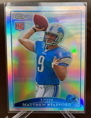 2009 Topps Chrome Refractor Matthew Stafford Rookie - Super clean! - Image 1 of 2