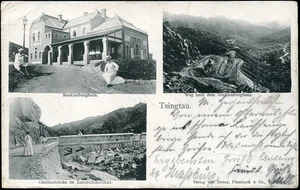 Kiautschou 1907 AK Mecklenburghaus Litsun + Nebenstempel Violett Hamm / 161 - Bild 1 von 2