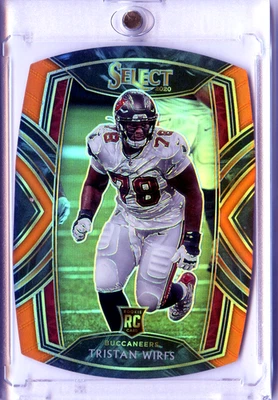 2020 Select Tristan Wirfs RC Orange Prizm Die Cut Club #290 Buccaneers - Image 1 of 2