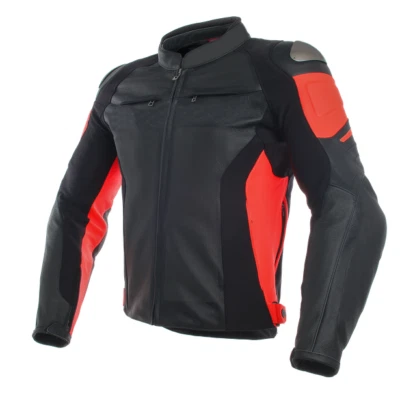 Custom Motorbike Cowhide Leather Jackets Motorcycle Biker Leather Racing Jacket - Image 1 of 3