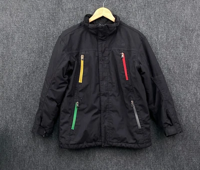 The North Face HyVent 550 Boys Large Full Zip Down Puffer Jacket Black Canvas - Image 1 of 4