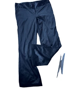 Charlie Brown | Black Stretch Satin Dress Pants Size 16AU STRAIGHT LEG - Foto 1 di 2