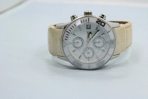 Womens Aviator AVW9228L71 Silver and White Chronograph Watch New Battery - Picture 1 of 6