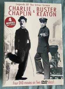 CHARLIE CHAPLIN BUSTER KEATON The KId Steamboat Bill Jr. 4 Films 2 DVD SET 1 NEW - Picture 1 of 4