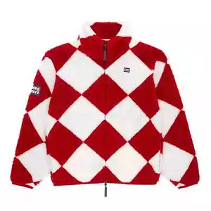 Rowing Blazers Harlequin Deep-Pile Sherpa Jockey Fleece Jacket 2XL - NWT - Picture 1 of 10