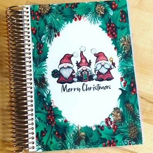 Juego de 4 fundas para gnomos Feliz Navidad con planificador espiral bobina Erin Condren A5 - Imagen 1 de 3