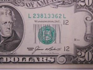 1985 $20 FRN L23813362L *RARE* San Fran w/ Double L *Seq Option Buy - Picture 1 of 6